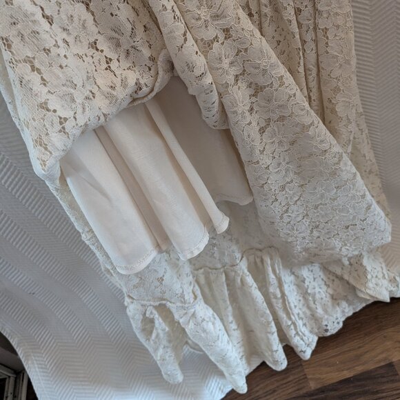 NWT Le Victoria Lace Sleeveless Bridal Dress Formal Dress Vintage Size 8 - Picture 12 of 15